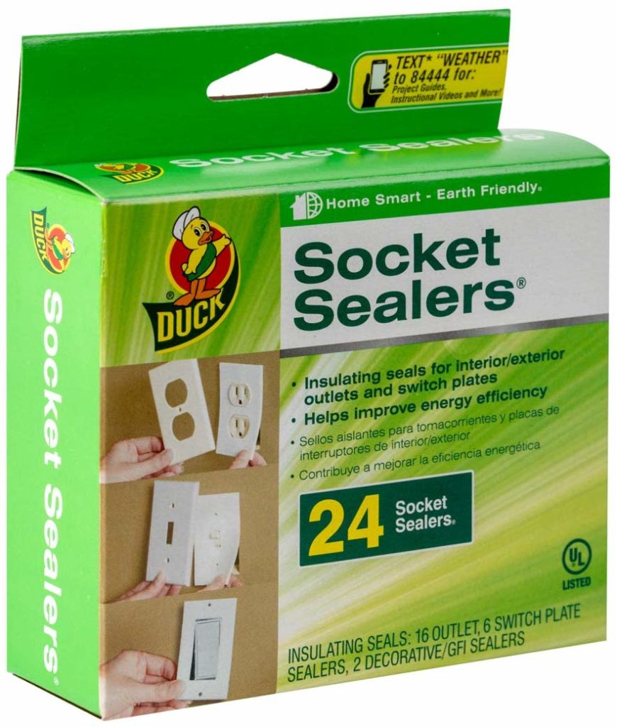 Duck Brand Socket Sealers Variety Pack, 16 Outlet Sealers and 6 Switch