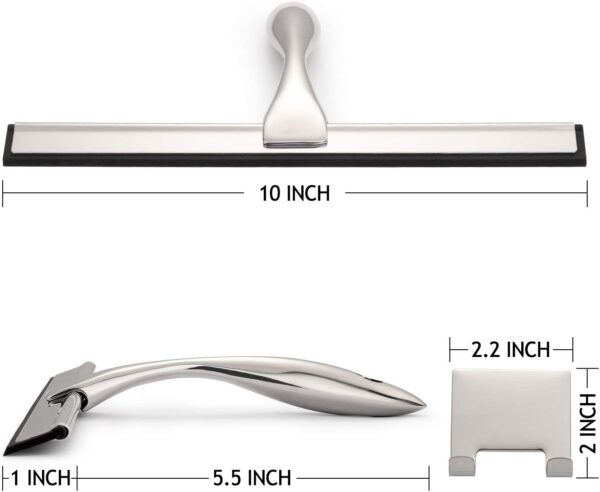 All-Purpose Shower Squeegee - Stainless Steel, 10 Inches - Image 27