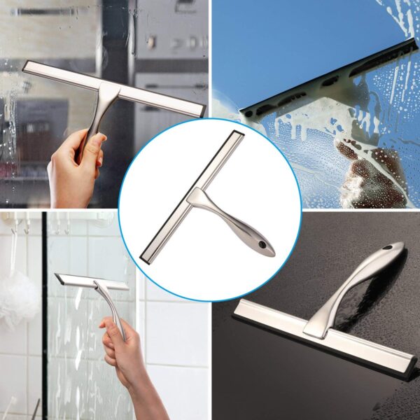 All-Purpose Shower Squeegee - Stainless Steel, 10 Inches - Image 28