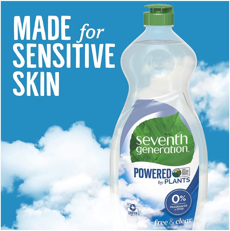 Seventh Generation Dish Liquid Soap, Free & Clear, 25oz (6 Pack